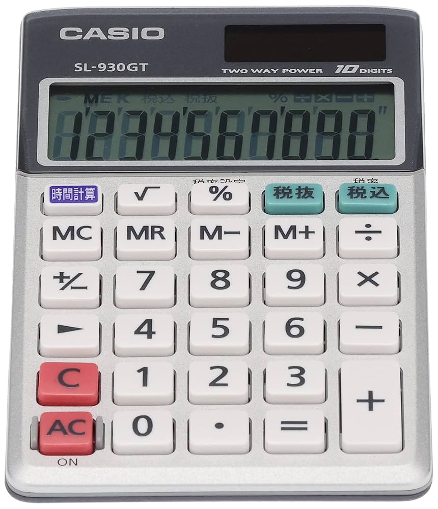 エコ電卓 10桁 SL-930GT-N Amazon | カシオ グリーン購入法適合電卓 10桁 手帳タイプ SL